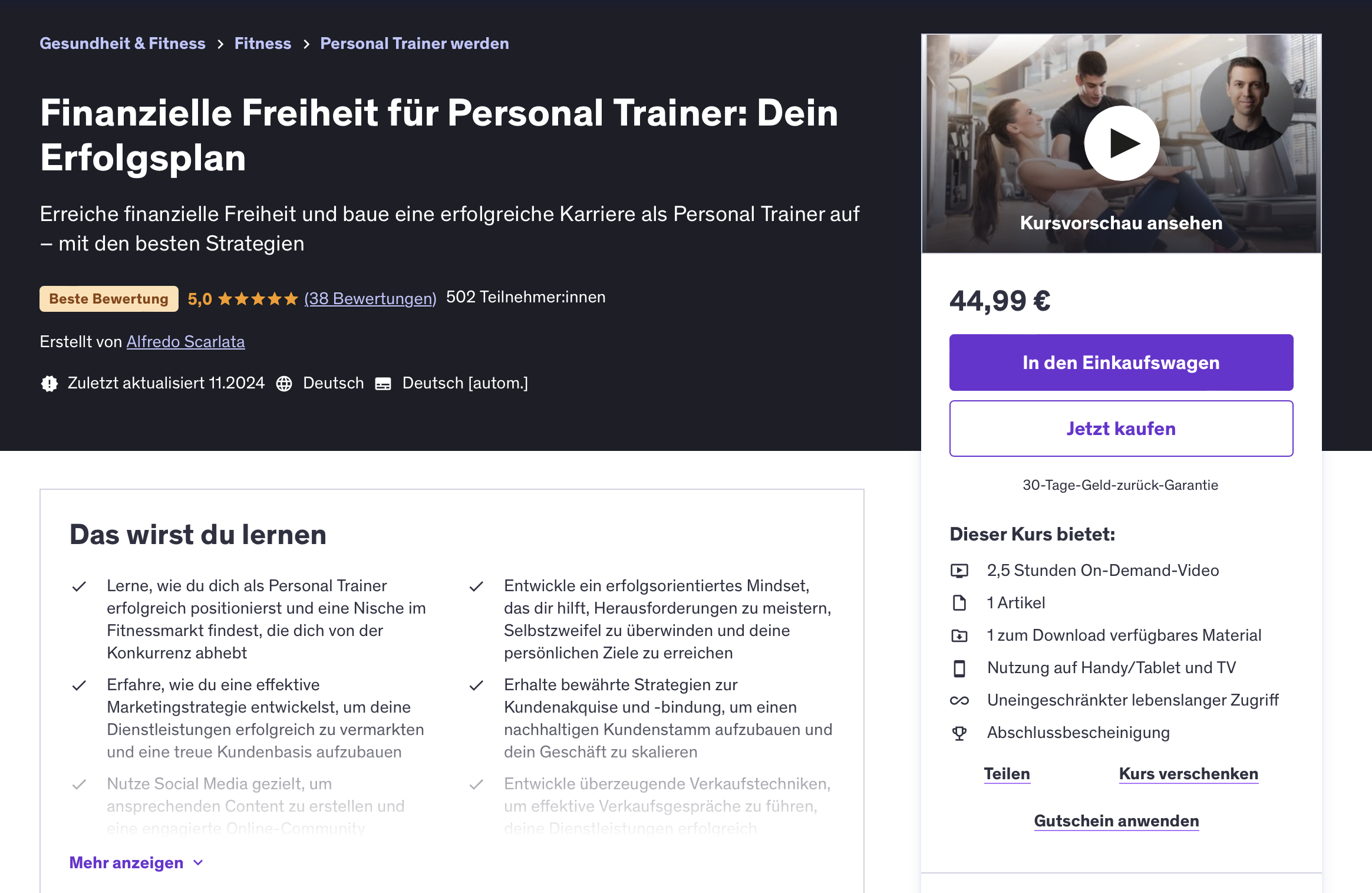 Finanzielle Freiheit für Personal Trainer: Dein Erfolgsplan